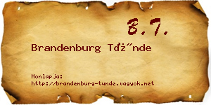 Brandenburg Tünde névjegykártya